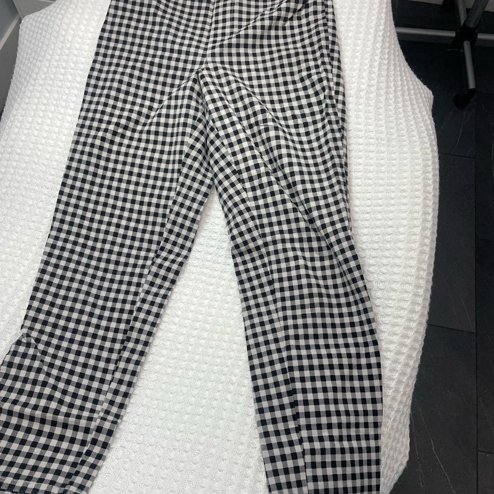 Isaac Mizrahi Black and White Checkered Chinos